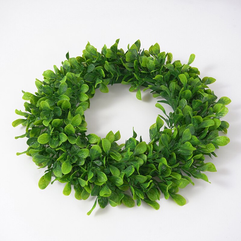 Artificial Green Plant Garland Simulation Green Plant Garland Home Office Decoration Eucalyptus Leaf Wreath 42cm Home Decor