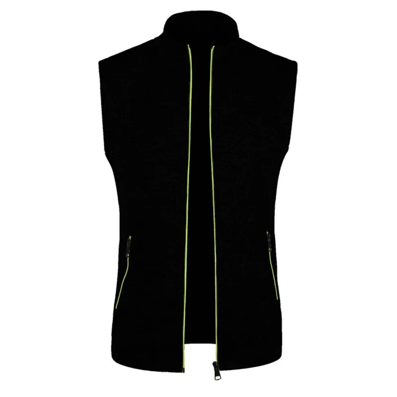 Cappotti senza maniche con cerniera da uomo autunno maglioni dolcevita da esterno traspirante tinta unita streetwear giacca gilet uomo top atletici
