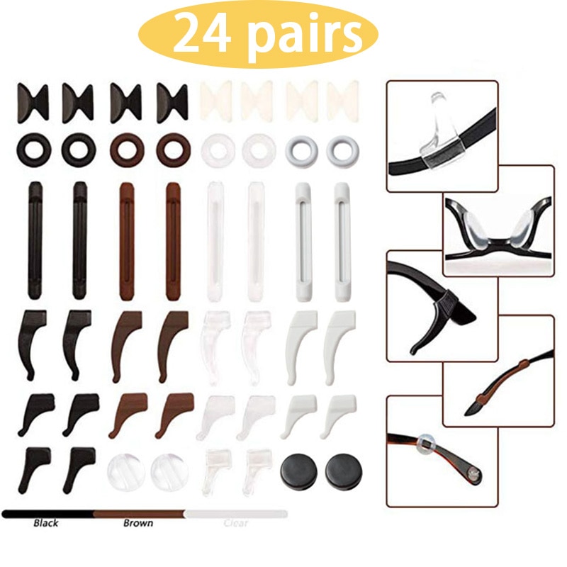 Anti Slip Silicone Glasses Ear Hooks For Kids And Adults Round Grips Eyeglasses Sports Temple Tips Soft Ear Hook