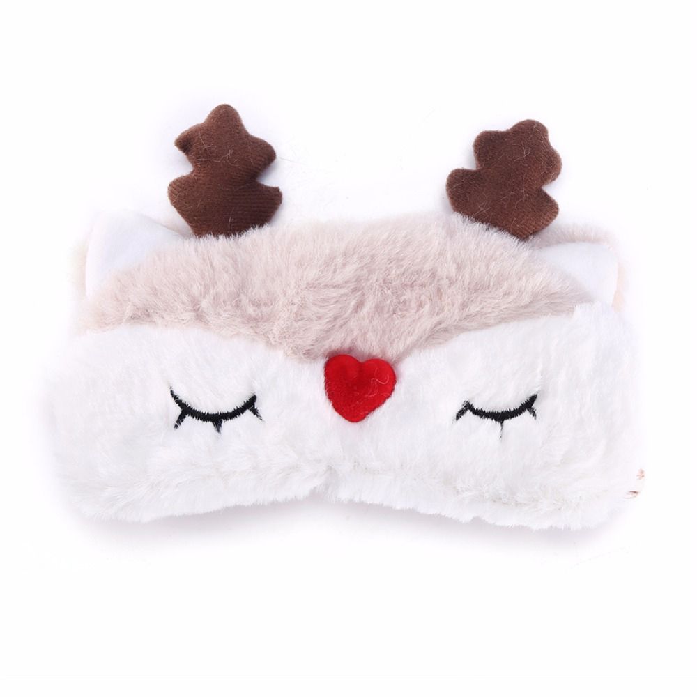 Christmas Deer Anti Snoring Cartoon Sleep Mask,Cute animal patterns Eye Cover,Super Soft Eye Blindfold Sleeping Mask: 5