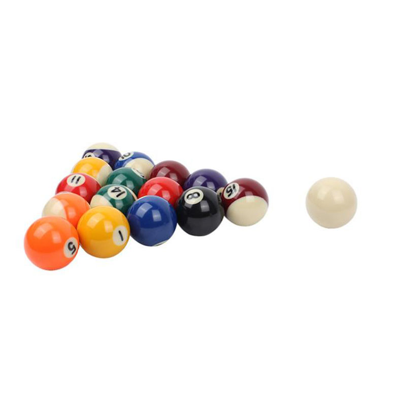 Boules de billard pour enfants, 25MM/38MM, ensemble complet de boules de billard en résine, petite queue de billard