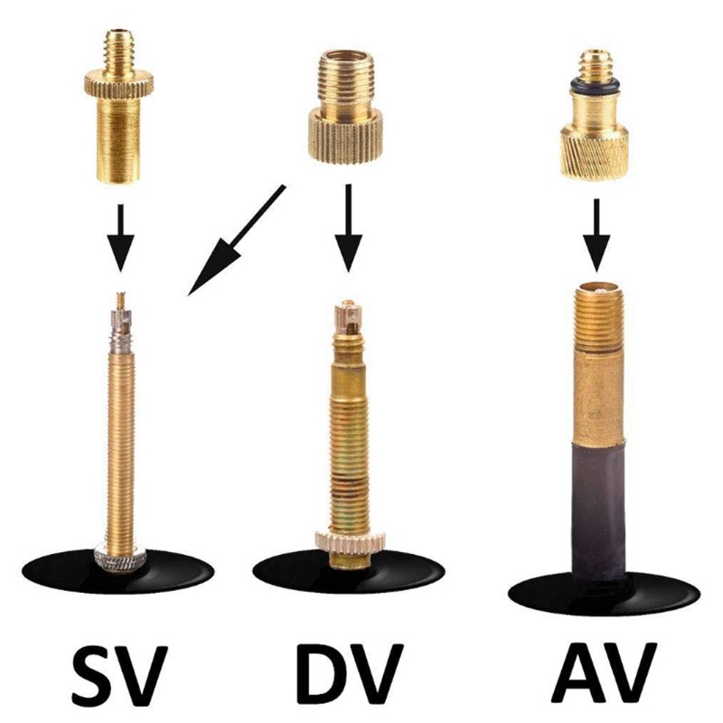 Presta ventil adapter sykkel ventil adapter sett dv av sv ventil sykkel tilbehør sykkel utstyr sykkel ventil