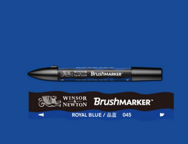 Winsor & Newton Brushmarker Marker Pennen Kwast Alcohol Gebaseerde Snelle Droge Blauw Groen Tones: Royal Blue