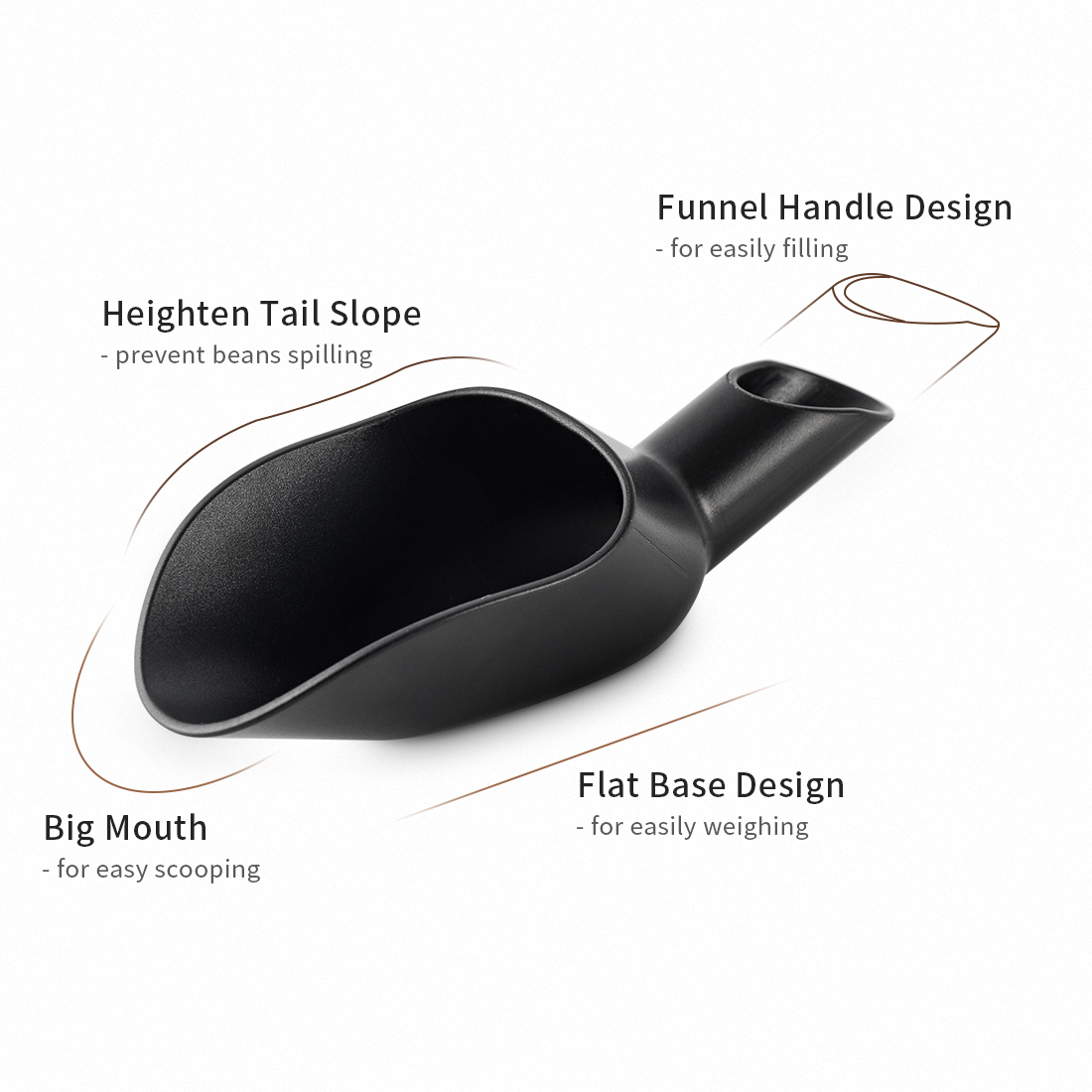 Cafemasy Koffieschep 20G Maatscheptrechter Koffiebonen Meetgereedschap Multifunctionele Koffie Lepel Koffie Accessoires