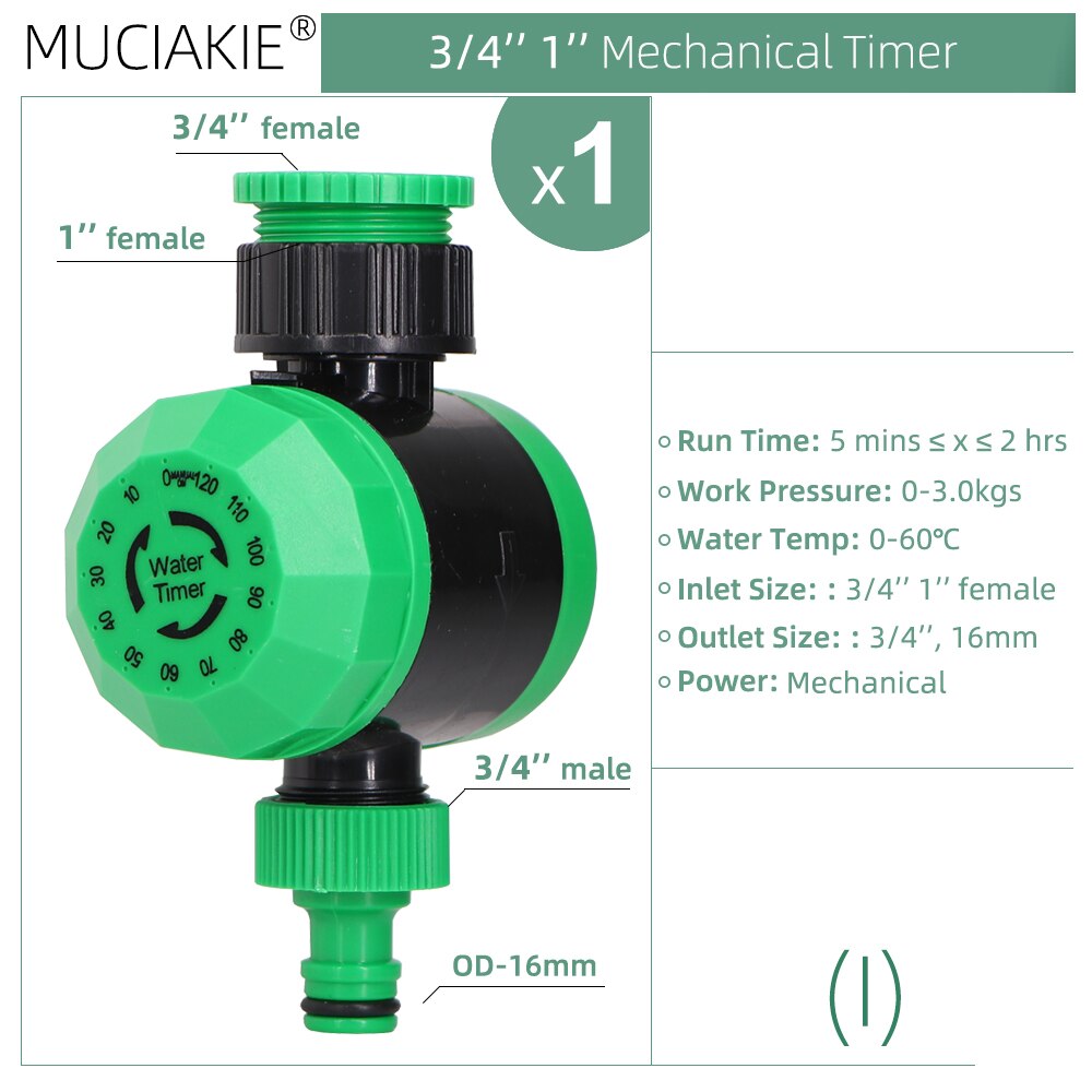 MUCIAKIE 1PC Rain Sensor Water Timer LED Display Automatic Electonic Watering Timer Controller Garden Irrigation Plant Watering: I