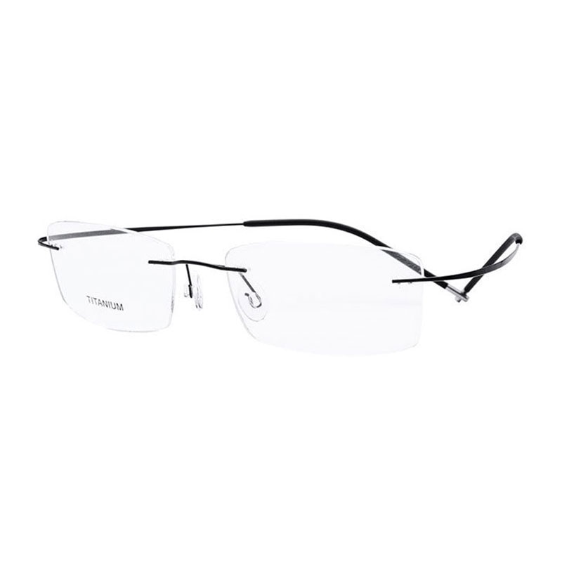 Montura de gafas de titanio súper ligera y Flexible, sin montura, para mujeres y hombres, gafas graduadas ópticas