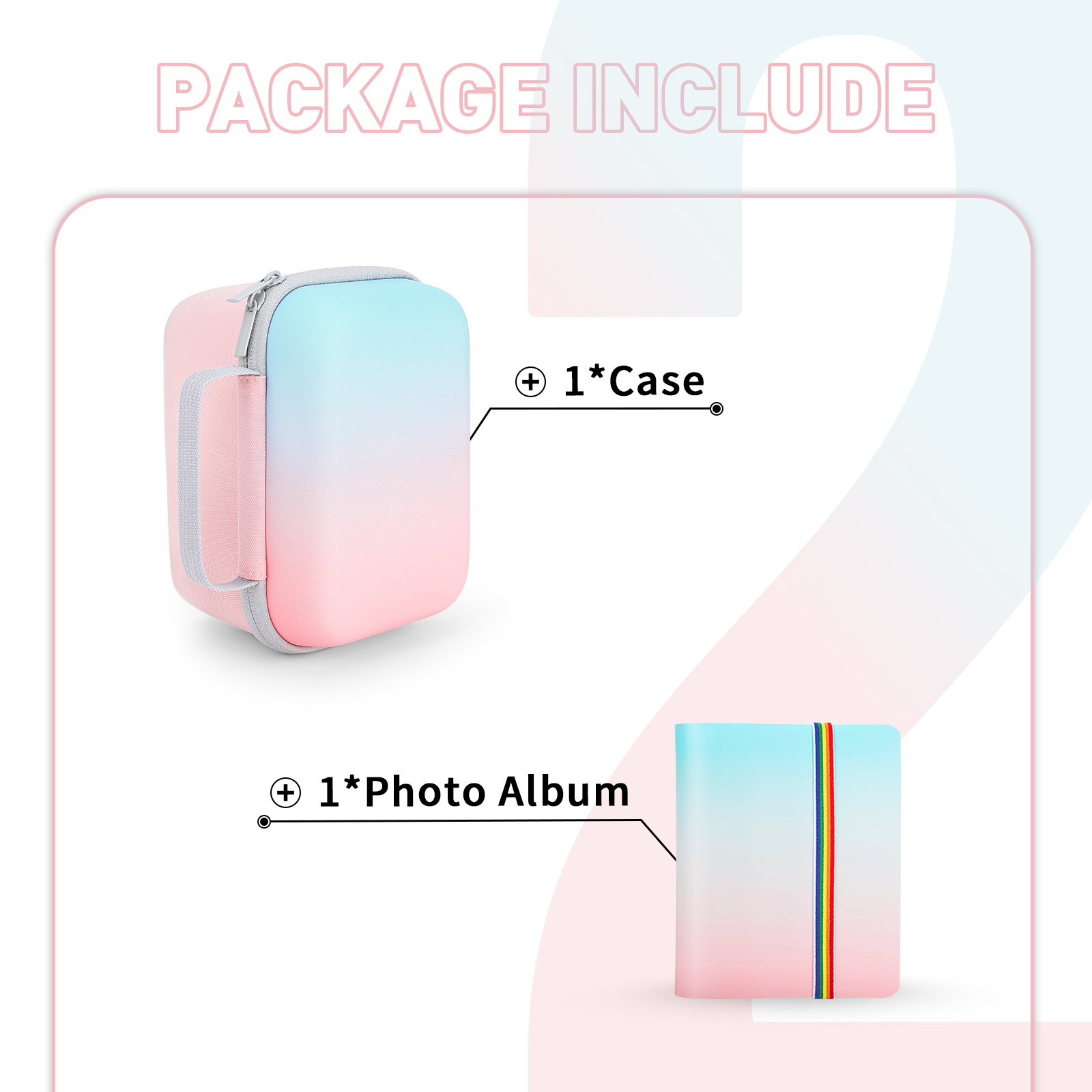 Étui Yinke pour Polaroid Originals Now +/Onestep 2/Now I-Type/OneStep + caméra instantanée EVA housse de protection rigide sac de rangement de voyage