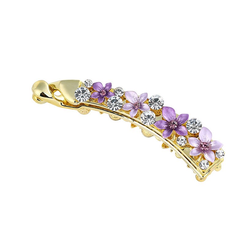 Nowe akcesoria Crystal Barrette Rhinestone spinka do włosów spinka do włosów spinka w kształcie Banana spinki do włosów dla kobiet akcesoria do włosów Hairgrip