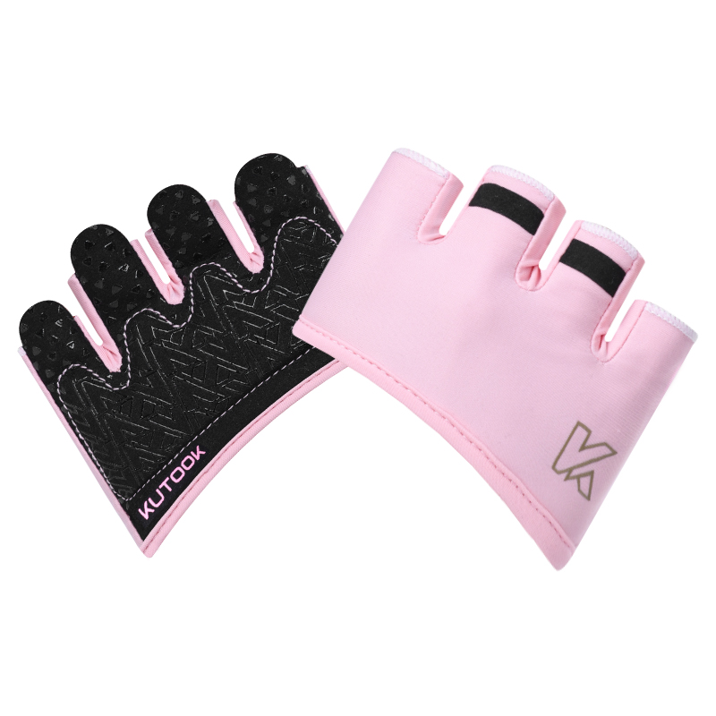 KUTOOK Fitnessstudio Fitness Halbfinger-Handschuhe für Herren und Damen, für Crossfit, Trainingshandschuh, Energie-Gewichtheben, Bodybuilding, Handschutz: Licht Grau / M