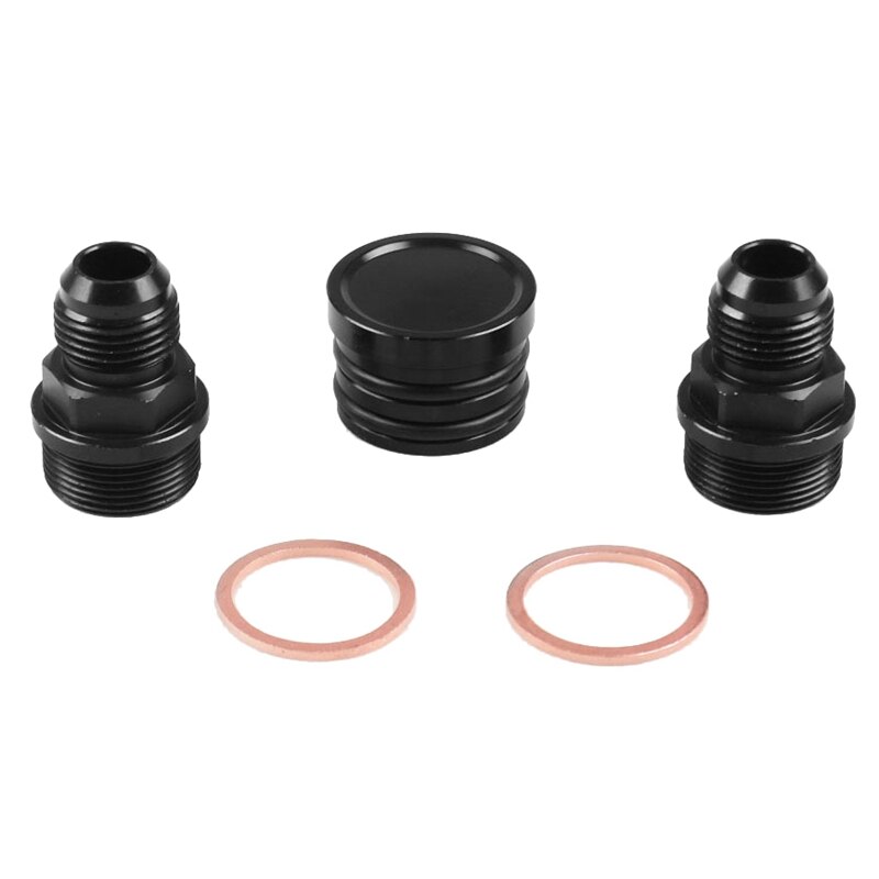 Bloque trasero negro M28 a 10An, accesorio para respiradero, adaptador para aceite, lata de captura, B16, B18: Default Title