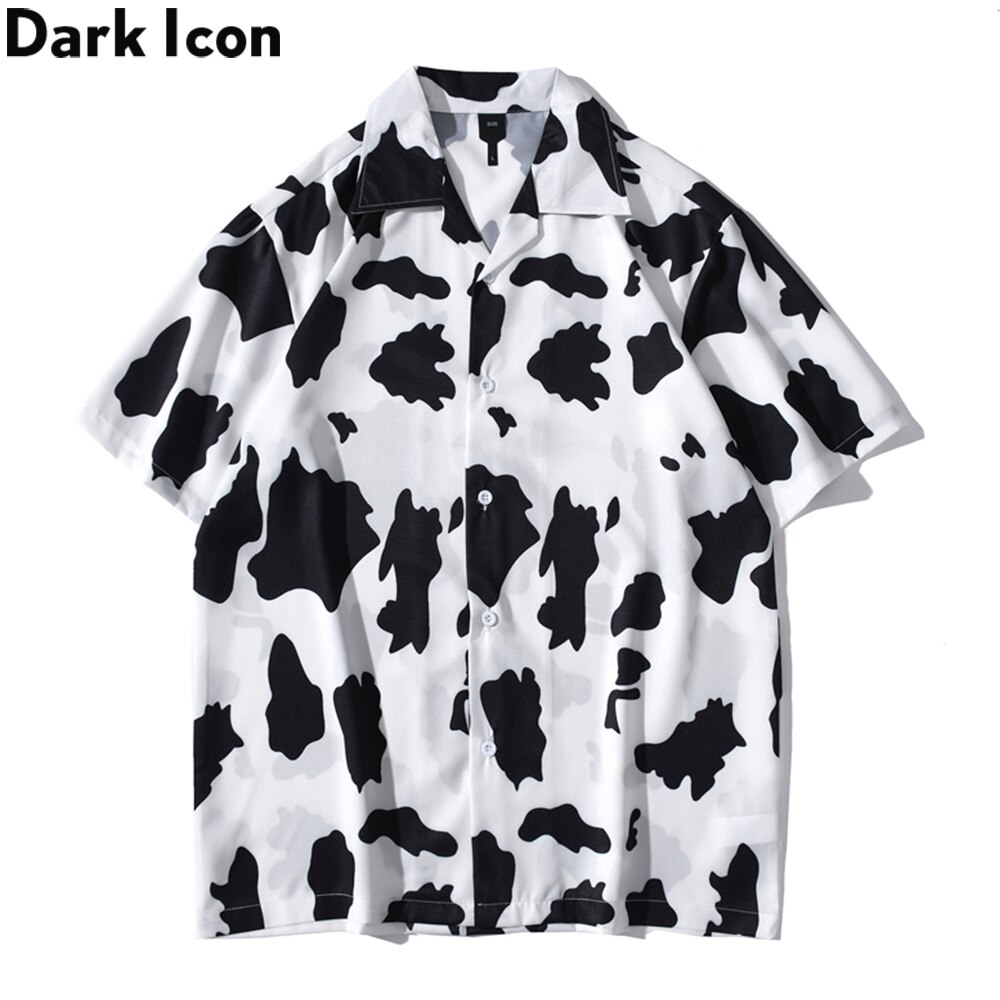 Dark Icon Printed Light Weight Hawaiian Shirt Men Summer Beach Men's Shirts Street Shirts Man Male Top