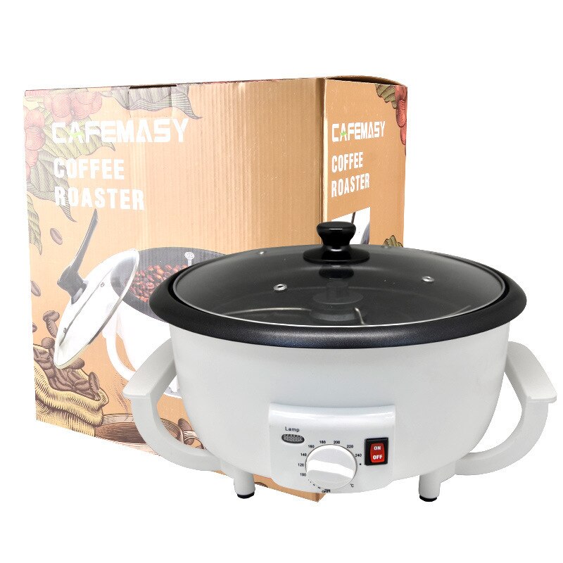 220V Electric Coffee Bean Roasting Machine Non-stick Coating Roasting Tool Household Grain Coffee Bean Roasting Machine
