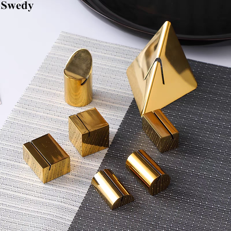 Stainless Steel Table Place Card Holder Photo Picture Holder Clip Wedding Party Table Number Menu Sign Holder Display Stand