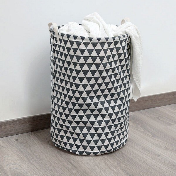 Wasmand Driehoek Wit Grijs 111119