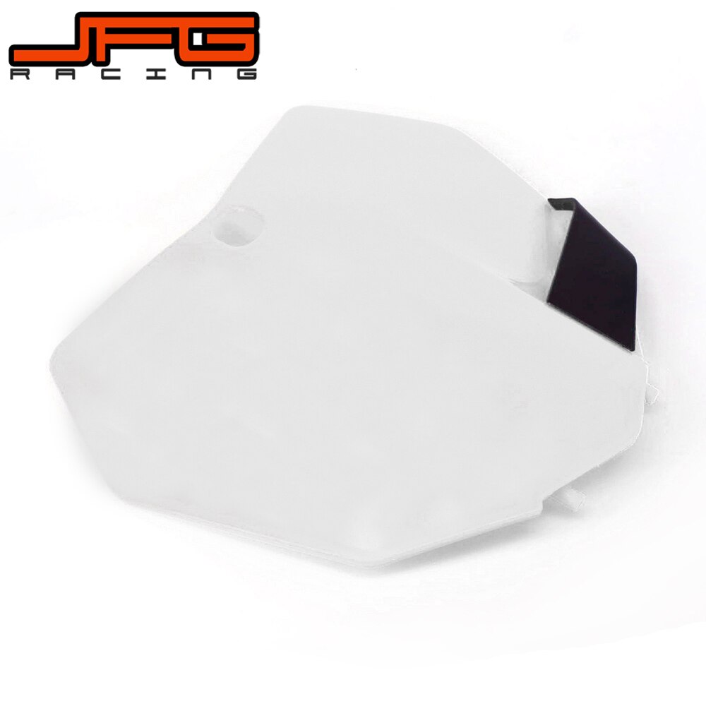 Motorcycle Front Number Plate Card For KTM EXC XC-W XCW XCF-W SX XC SX SXF XCF SX-F 125 150 250 300 350 450 530 White Black: WHITE