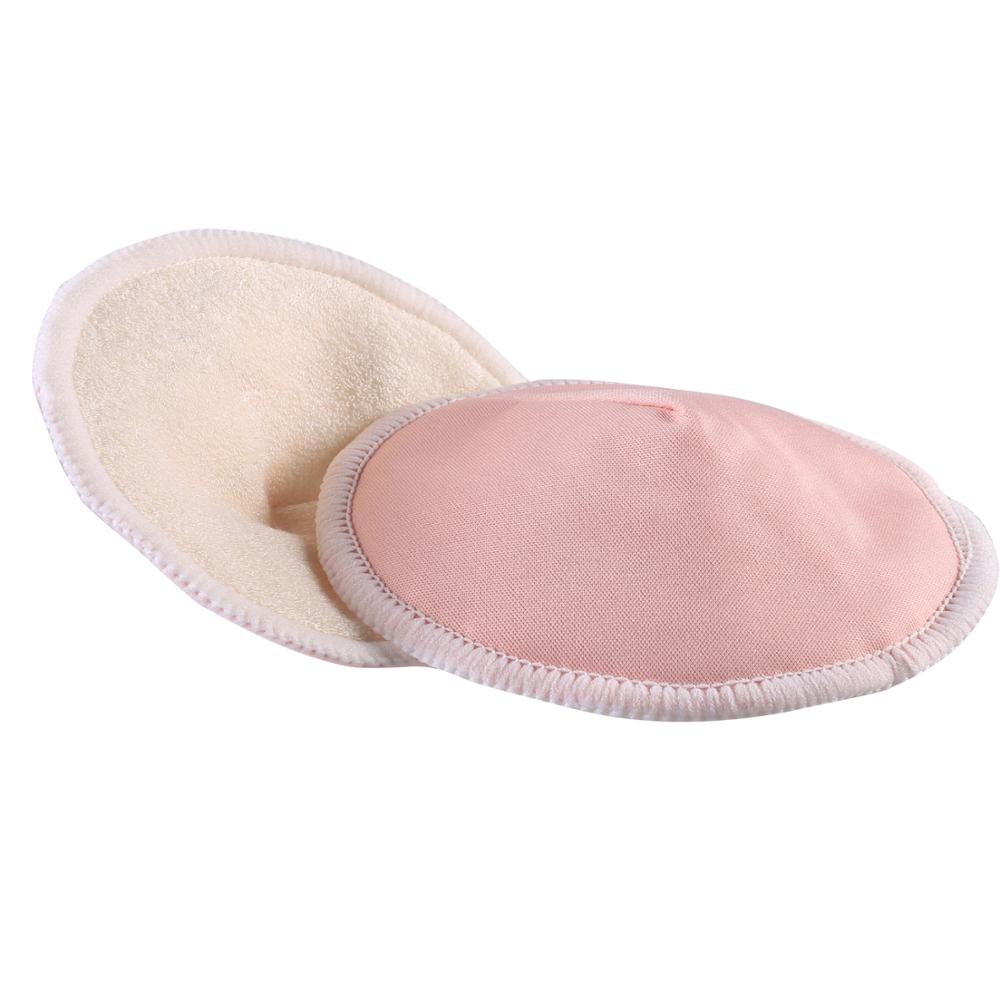 12 stücke Mehrweg Bambus Brust Pads Feste Wasserdichte PUL Mikrofaser 3 Schichten Trocken Bleiben Waschbar Stillen Pflege Pads 12cm