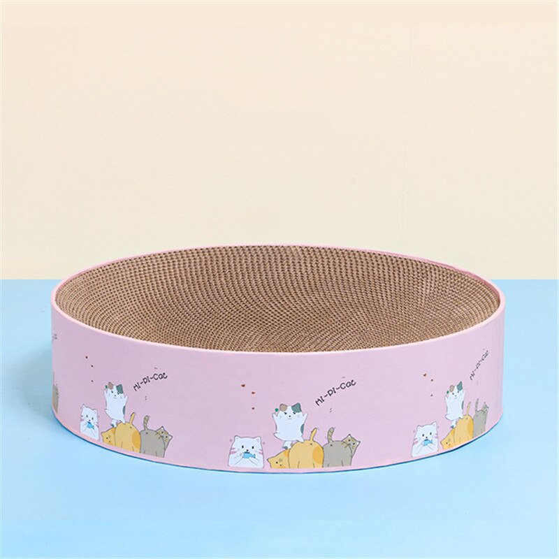 Katze Runde Gut Papier kratzen Gremium Bett matt Kätzchen Katzenminze Scratcher Krallen Pflege Schleifen NäGel Haustier Katze Kratzen Karton: B / M