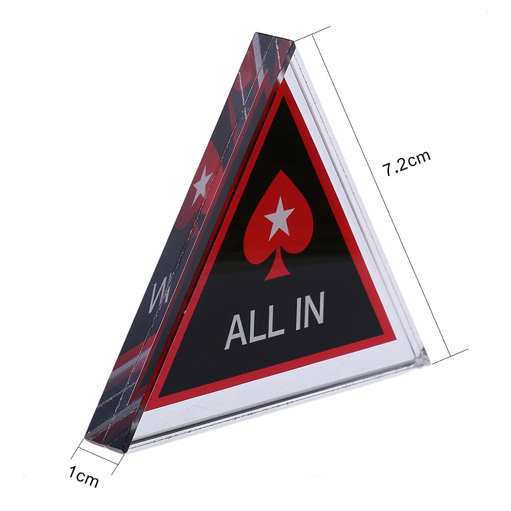 Crystal Texas All In Chip Poker Guard Cards Entertainment Tools Triangle Poker Chips Game Pub Club Collection: triangle