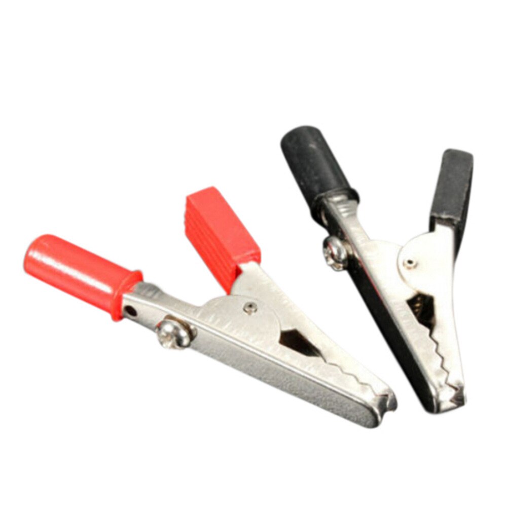 2 stuks rode zwarte krokodillenklem klem  to 4mm banaan vrouwelijke jack testadapters