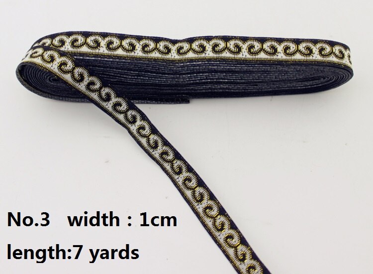 Etnische Lint Collection 10/20 MM Luxe DIY Jacquard Trim Weefde Polyester Singels Home Textil Handgemaakte ambachten: No.3