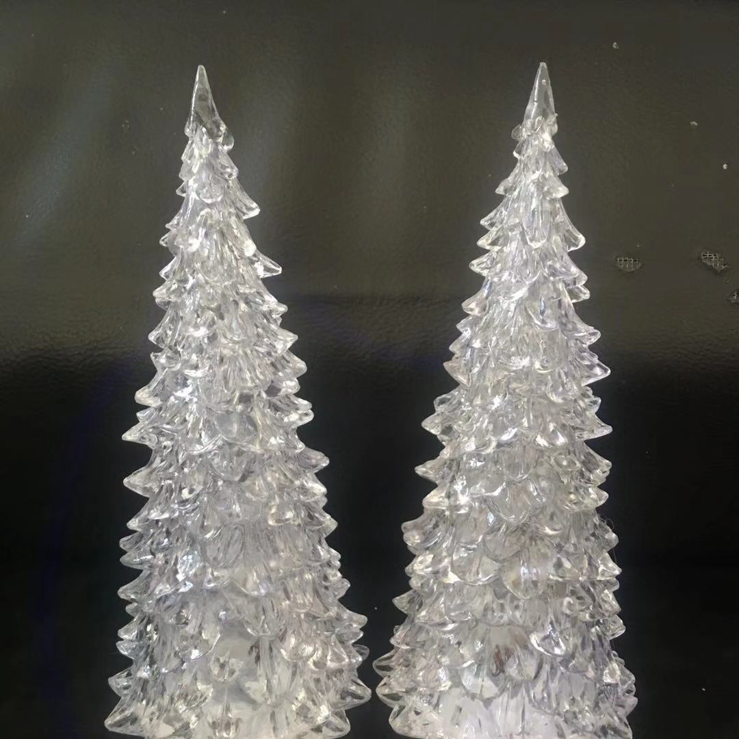 Stijl Kleurrijke Acryl Nacht Lamp Voor Kerstboom Kleurrijke Kleur Veranderende Klein Nachtlampje 3-Layer Grote Maat 17.5 Centi