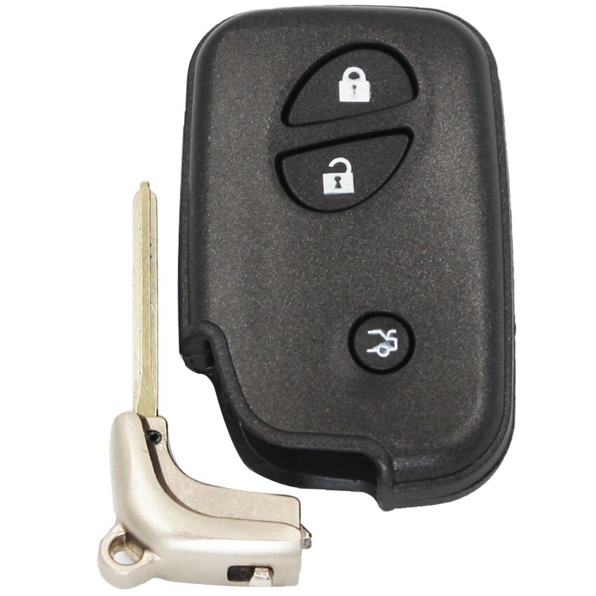 3- knops slimme afstandsbediening sleutelbehuizing met 3+1 knoppen, 4- knops sleutelloze toegang, blanco behuizing voor lexus  is250 es350 gs350 ls460 gs: 3 knop