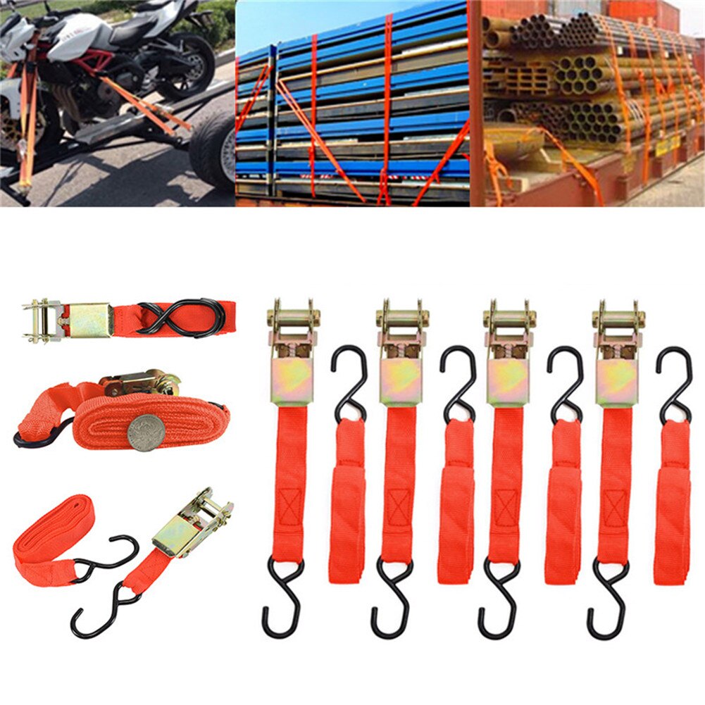 2 Sangles à Cliquet élastiques Pour Voiture,  Corde De Fixation Noire, Lot De 2