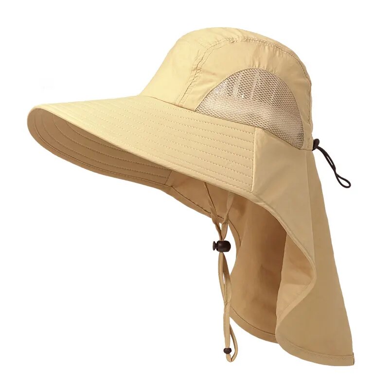 Chapeau de soleil Protection solaire Protection UV chapeau en maille respirante élargie pliable pour hommes et femmes pêche Camping randonnée chapeau de plage: Gris foncé