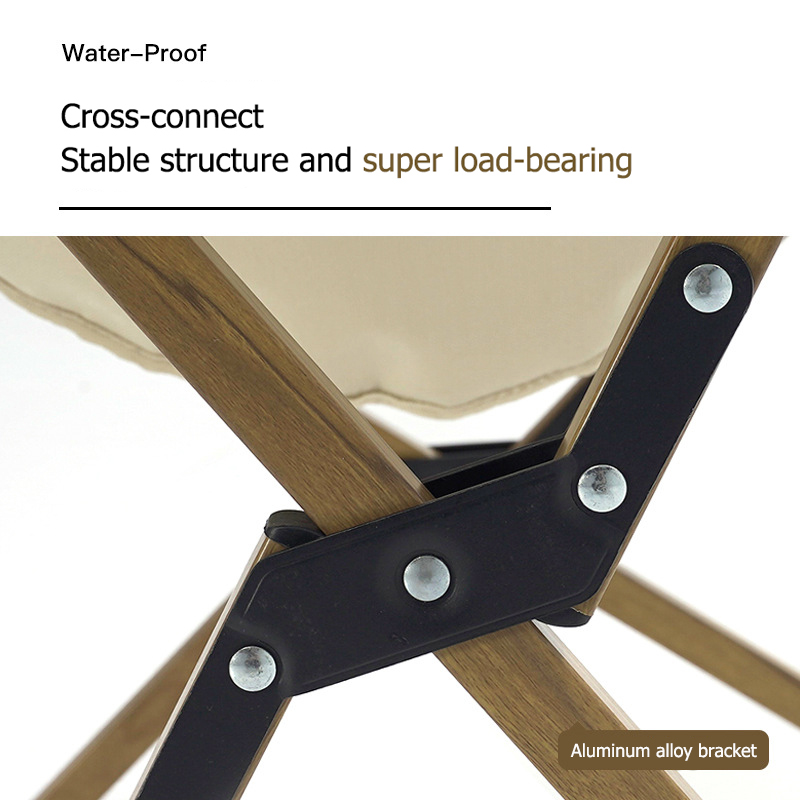 Houten Strand Vlinder Stoel Aluminium Klapstoel Voor Outdoor Wandelen Bbq Reizen Met Opbergzakken