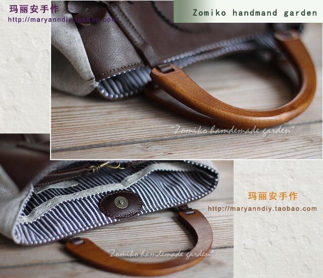 2 colors 15cm Solid Wood arch simply DIY bags handbags handles Wooden purse handle parts Wooden Bag Handles