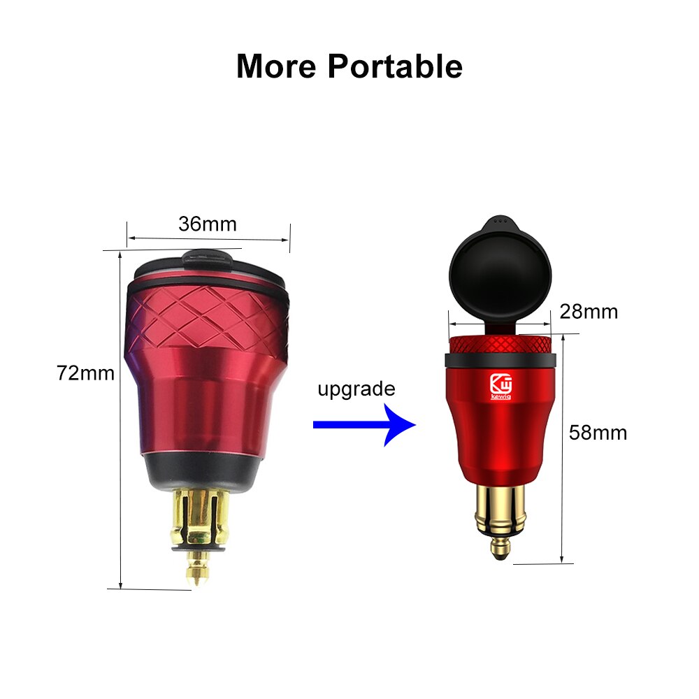 Cargador rápido portátil para motocicleta, adaptador QC3.0 Din a USB para BMW Triumph Tiger 800 XC Ducati