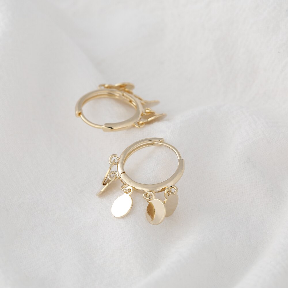 Yhpup Eenvoudige Geometrische Goud Metalen Hoepel Oorbellen Voor Vrouwen Trendy Ronde Hollow Oorbellen Koperen Sieraden Pendientes Mujer