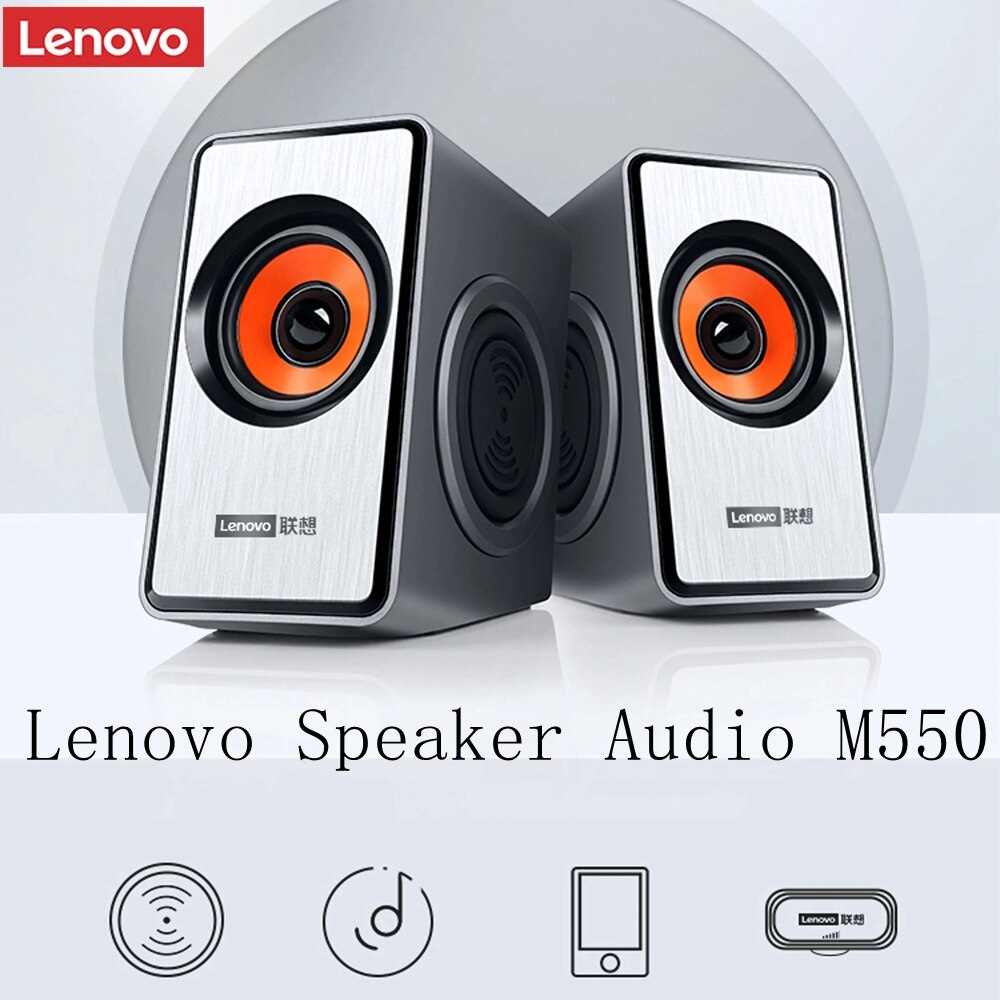 100% oryginalny Lenovo komputer głośnik audio ambona 4D stereofoniczny dźwięk podwójne podwójne membrany Subwoofer przewodowy USB multimedia M550