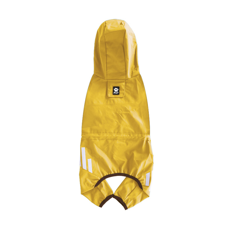 Dog Raincoat Waterproof Dog Rain Jacket with Hood Rain Coat with Leash Hole Lightweight four legs raincoat for Small Medium Dogs