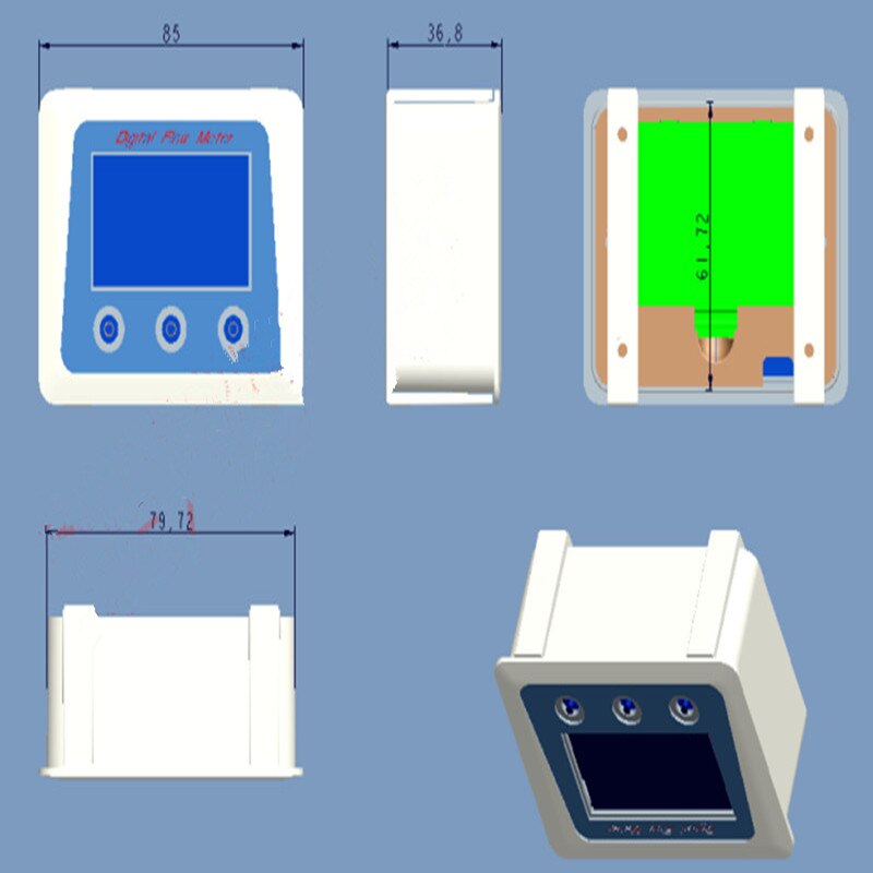 Digital Pressure Meter Tester Connect With Pressure Sensor Temperature Sensor LCD display