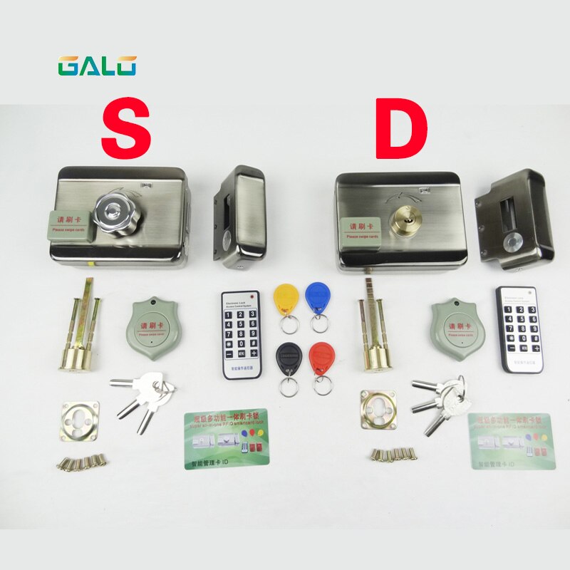 Elektrische Deur & gate lock kasteel Toegangscontrole Elektronische geïntegreerde RFID Deur velgbeveiliging afstandsbediening Optioneel