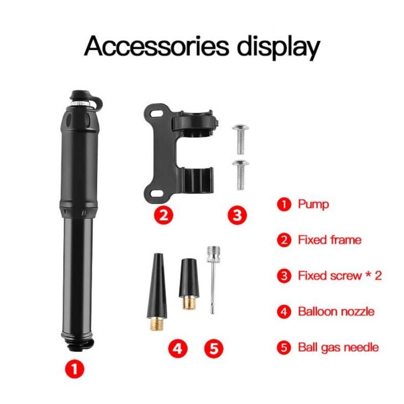 Mini Bicycle Pump High-pressure Hand Air Pump Motorcycle Electric Bike Inflator Lightweight MTB Bike Cycling Pump Accessories: type1