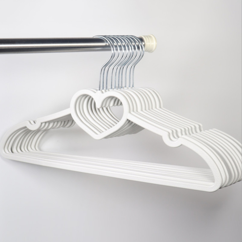 10 Stuks Kleding Hanger Durablor Volwassen Kinderen Kleding Opknoping Benodigdheden (Roze) E Abs Hart Patroon Jas F