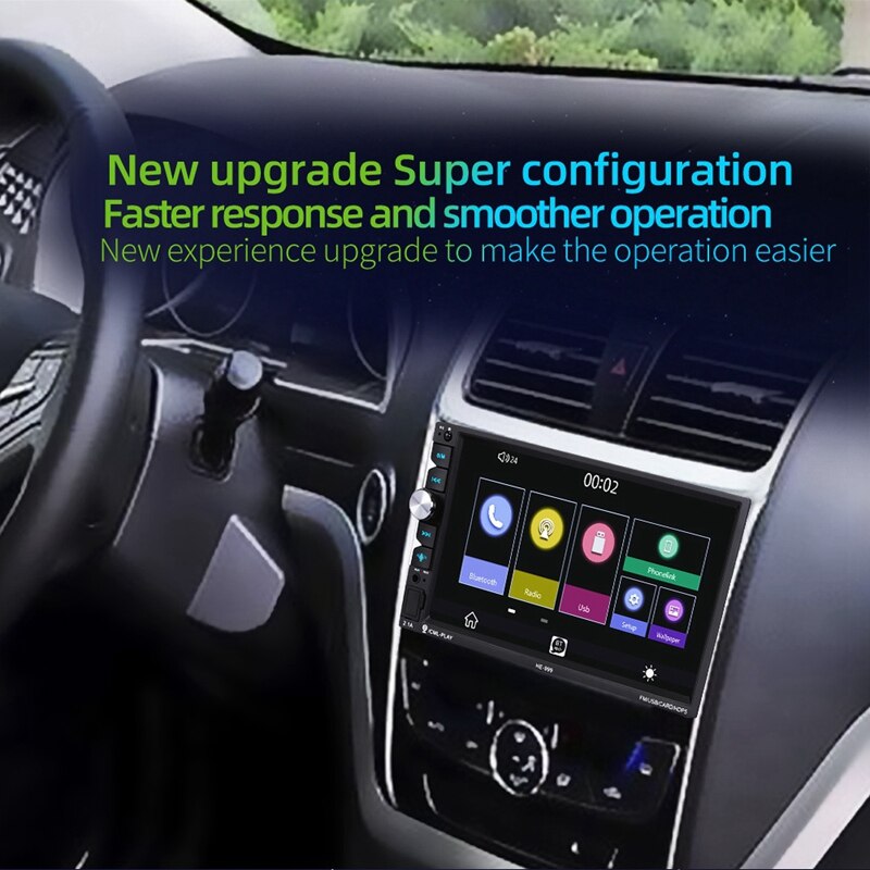 Universal 2 din bil multimediaspiller autoradio 2 din stereo 7 tommer tryk sn video  mp5 afspiller auto radio backup kamera