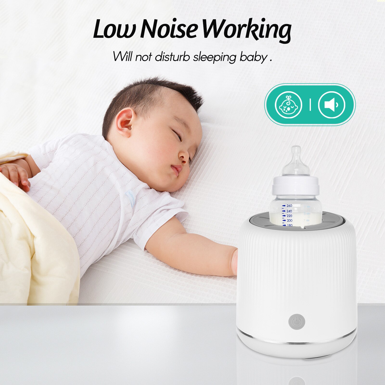 Mélangeur automatique de lait en poudre pour bébé, avec agitateur électrique léger, 3 niveaux de synchronisation