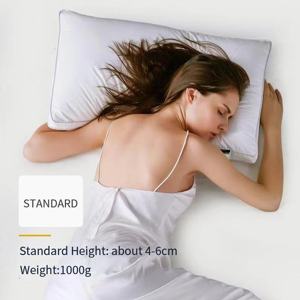 100% reine Baumwolle Kissen 5 Sterne Hotel Kissen Weiche Feder Stoff Kissen Ader Bett Kissen Nacken Unterstützung Kissen für Schlaf 48x74cm