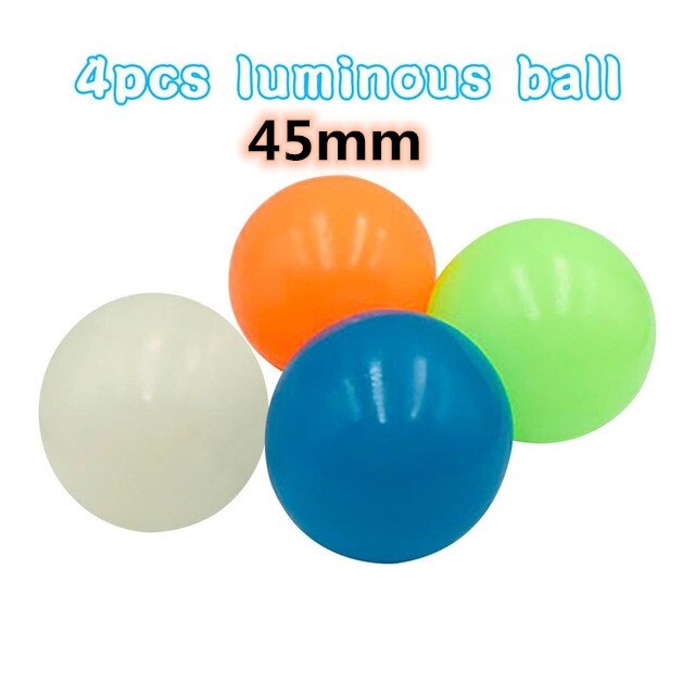 4Pcs Stick Wand Ball Fluoreszierende Squash Weihnachten Klebrige Ziel Ball Dekompression Werfen Zappeln Spielzeug Kinder Neuheit Stress Relief: 4pcs 45mm