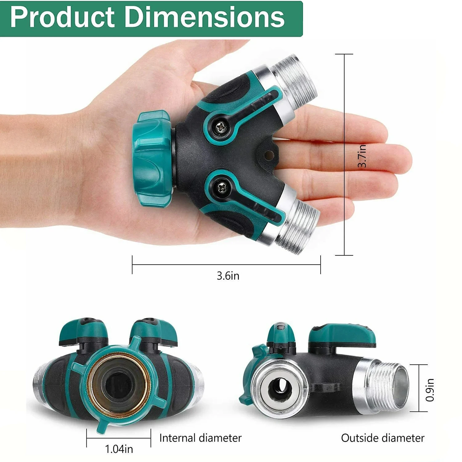 3/4 "Wasser verteiler 2 & 4 Wege, Garten y Schlauch anschluss Metallkörper, Schlauch teiler, Anschluss schlauch adapter, Schlauch teiler 2 oder 4 Ventile
