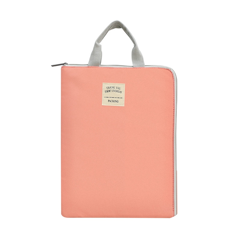 carpeta de archivos Portátil Bolsa de documentos organizador de portátil A4 bolsas de almacenamiento negocios maletín organizador escuela Oficina suministros: Pink Style 2