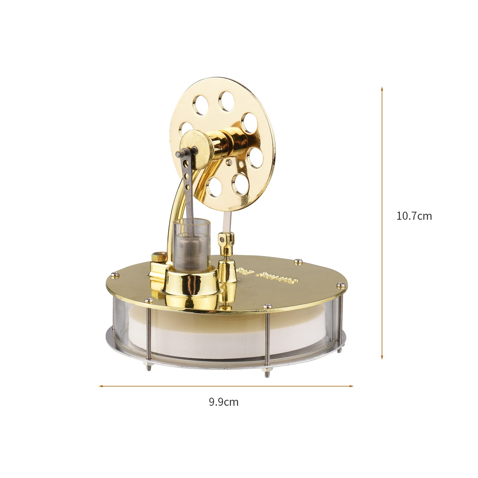 Low Temperature Stirling Engine Assembled Electricity Generator Heat Experiment Physical Generator Model with Flywheel: Type 2