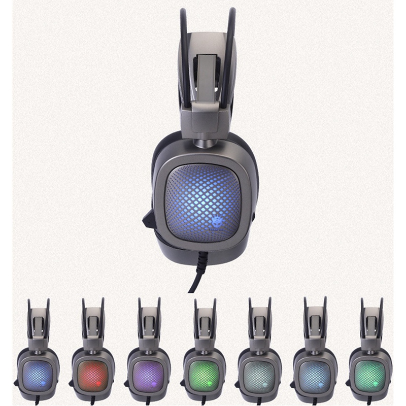 Jabs Pc Headset Gaming Headset Voor Pc-7.1 Surround Sound Memory Foam Oorkussens Rgb Licht Voor Laptop