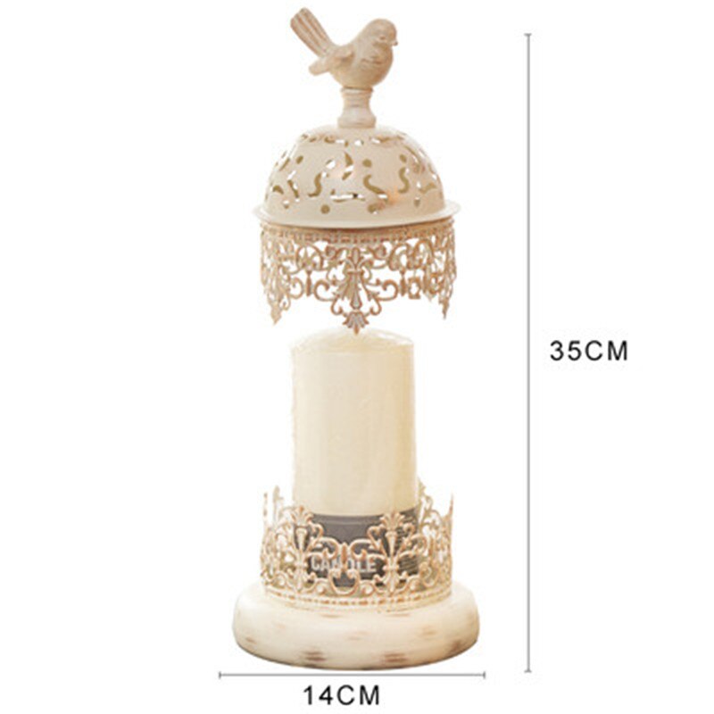 Vogelkooi Ijzeren Kandelaar Glas Kaars Stand Lantaarn Europa Marokkaanse Holle Kaars Stok Stand Bruiloft Decor X4943