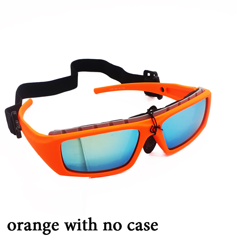 Skidglasögon sportsolglasögon med fodral skidglasögon unisex utomhusglasögon set lätt och bekvämt märke: Orange inget fall