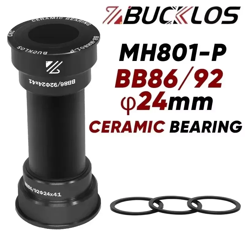 BUCKLOS Bike Bottom Bracket BB68/73 BB86/92 24mm Steel/Ceramic Bearing Mountain Road Bike Threaded Pressfit BB MTB Cycling Parts: Navy Blue