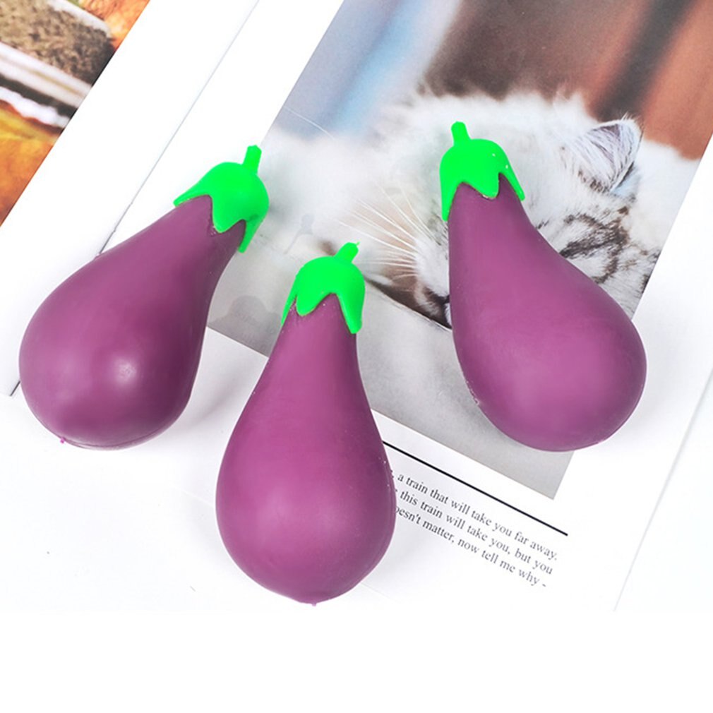 Squeeze Antistress Entertainment Squishe Cartoon Aubergine Decompressie Speelgoed Knijpen Stress Relief Speelgoed